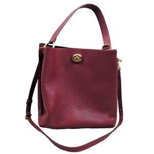 Coach 55200 Pebble Leather Charlie Bucket Bag Crossbody $375